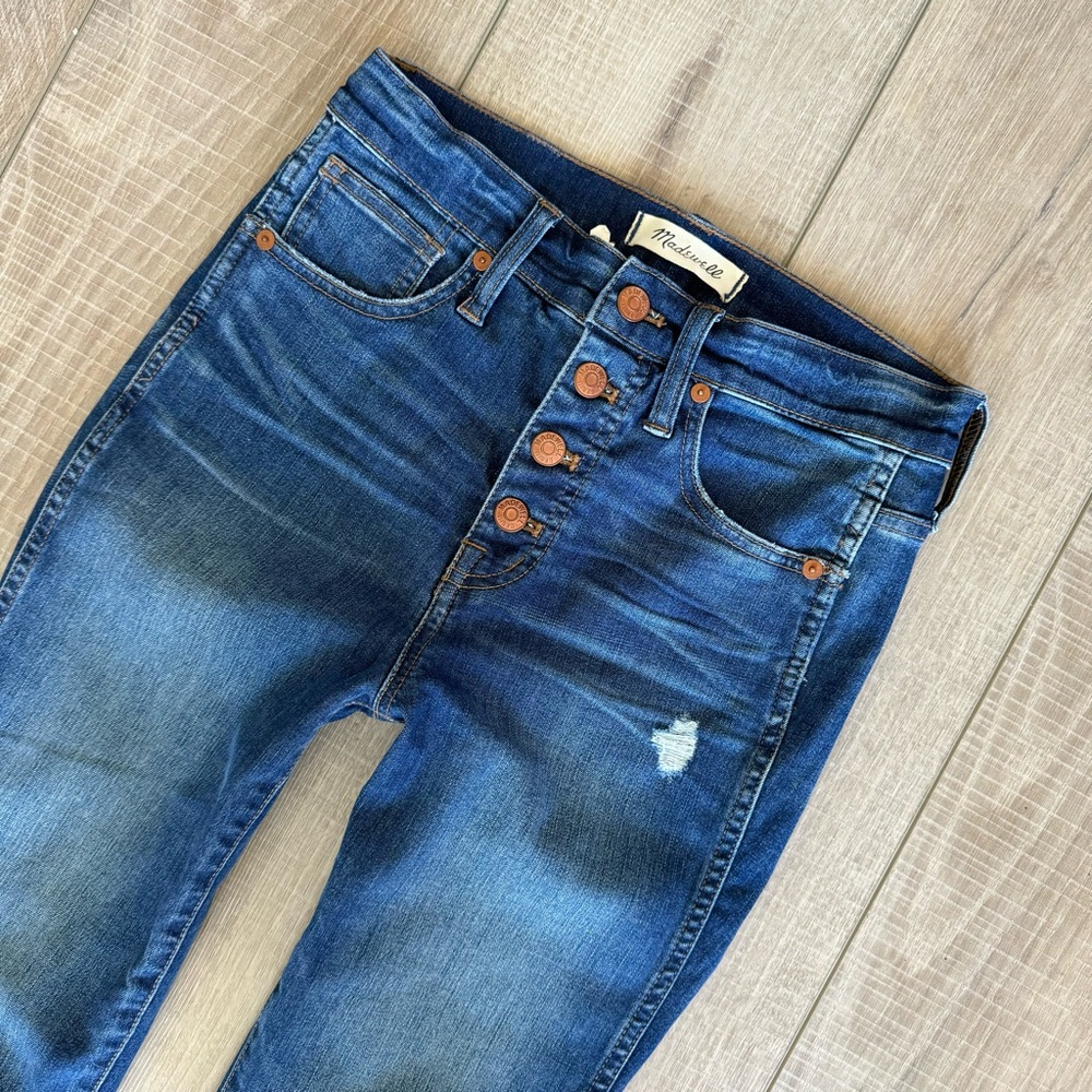 Madewell 10” High Rise Exposed Button Skinny Jeans - Size 26